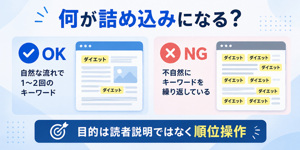 SEOにおけるキーワードの詰め込みとは